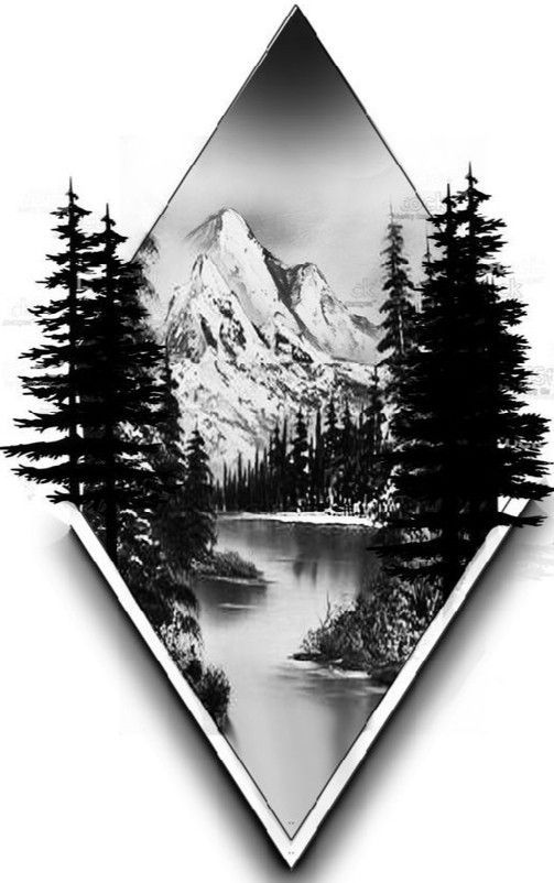 dağ ve orman dövme modeli 37
